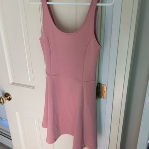 Millennial pink skater dress